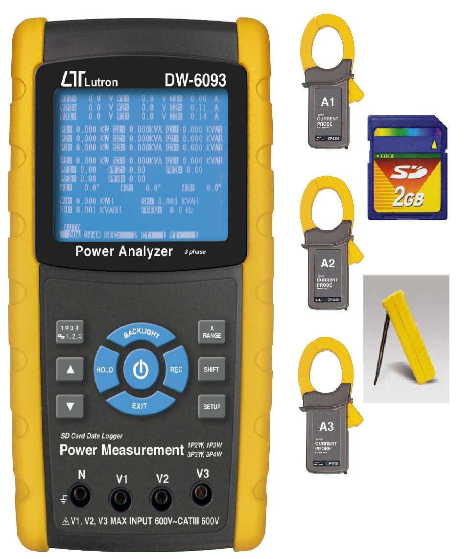 Lutron DW-6095  3 Phase Power Analyzer with harmonic measurement