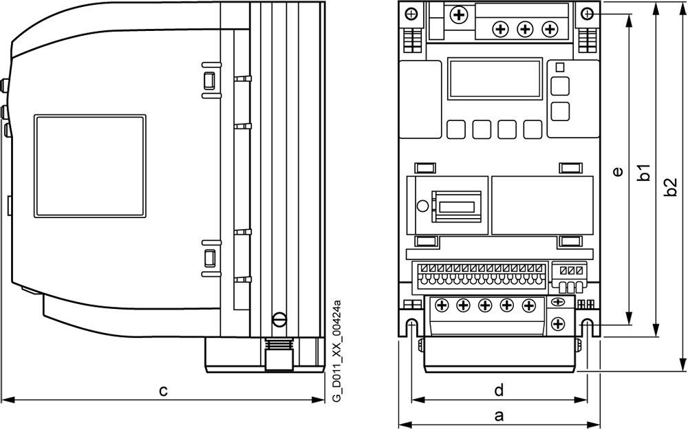 اینورتر زیمنس ابعاد دستگاه