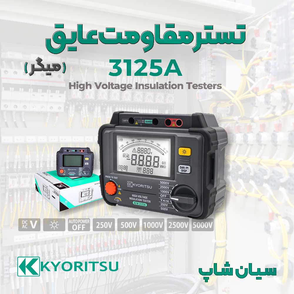 دستگاه میگر یا تسترعایق کابل KYORITSU 3125A