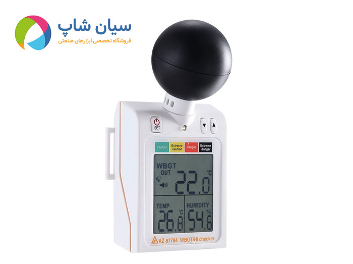 WBGT متر ای زد AZ87784 | دما، رطوبت، HI سطح کره زمین
